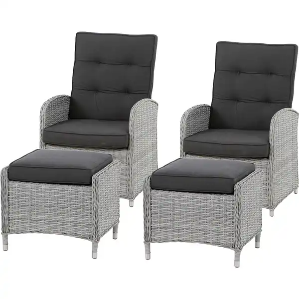 Bild 2 von Siena Garden Cordoba Lounge-Set 4-teilig Ice-Grey inkl. Kissen