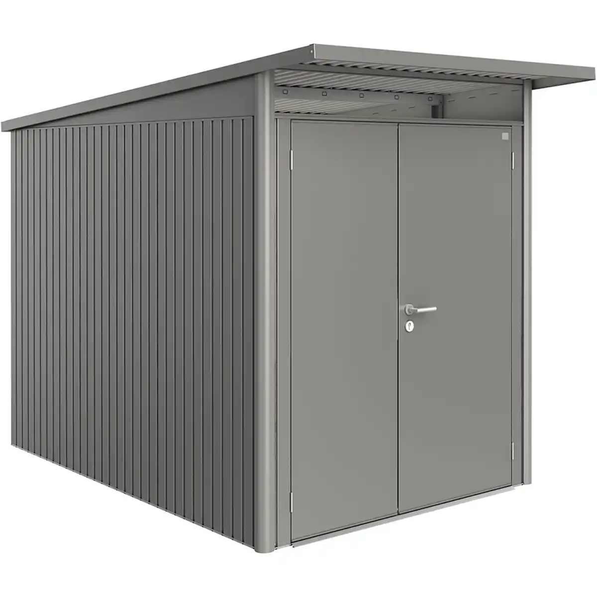 Bild 1 von Biohort Metall-Gerätehaus AvantGarde Gr. A3 quarzgrau-metallic Doppeltür schmal