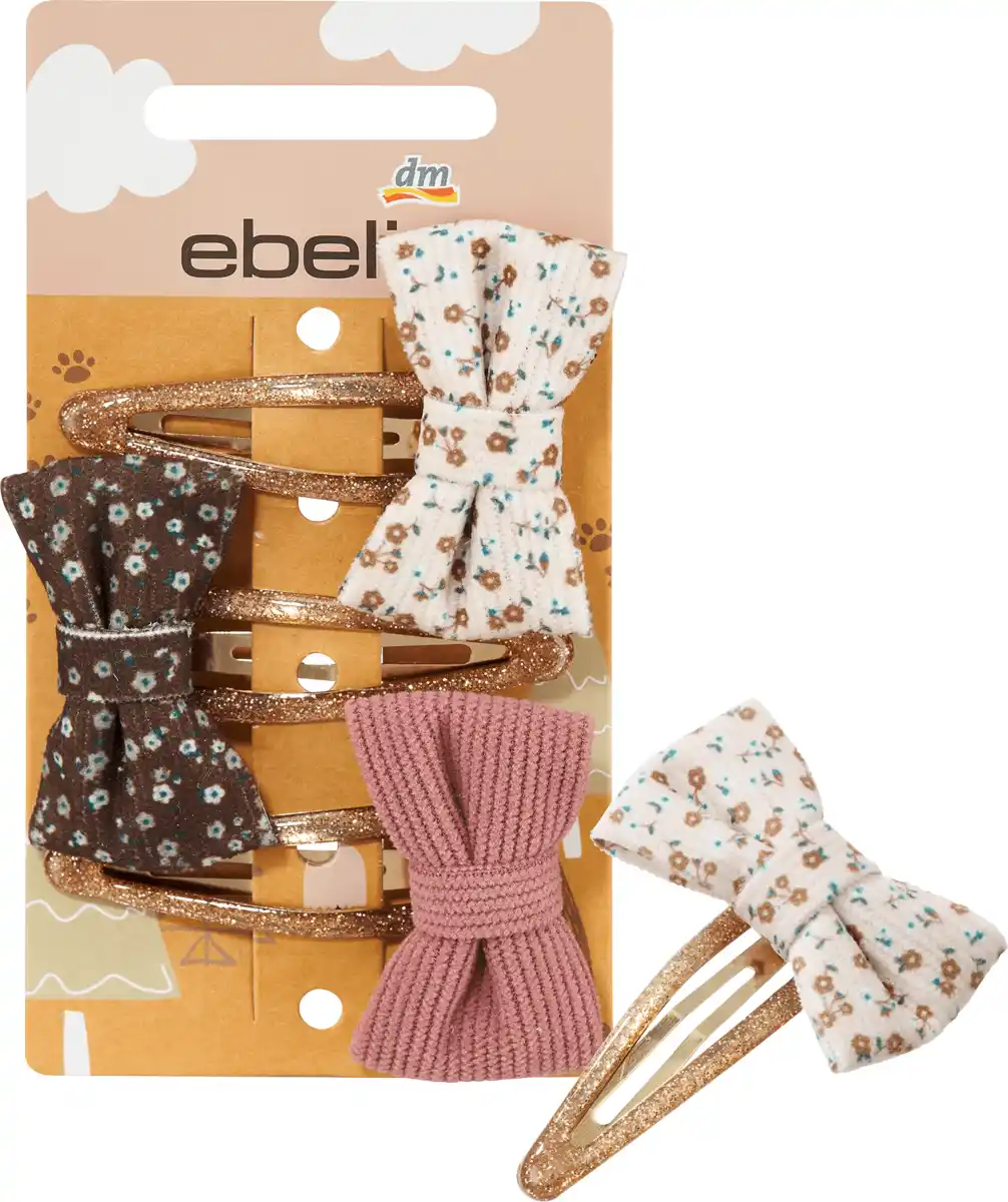 Bild 1 von ebelin Haarclips Schleifen mit Glitzer