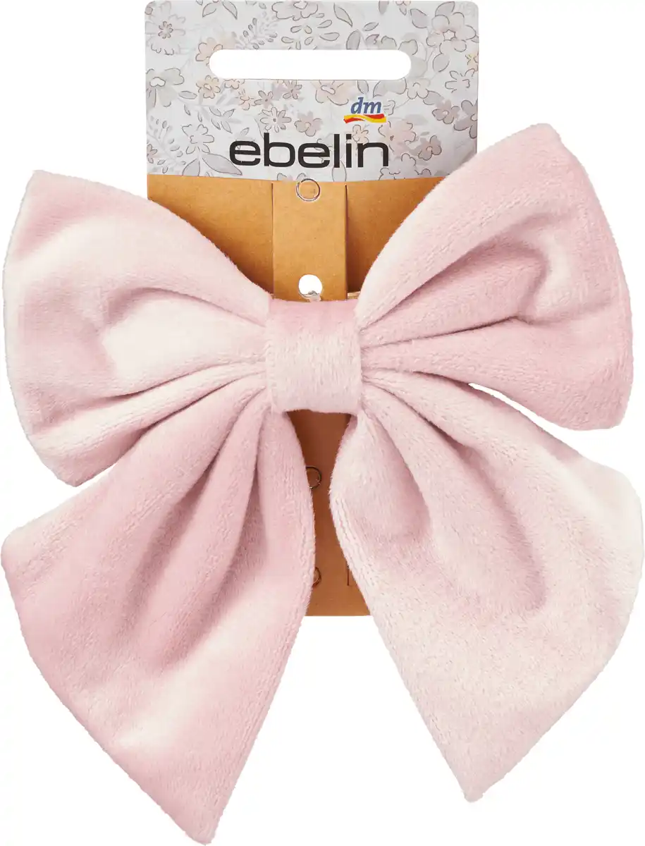 Bild 1 von ebelin Patentspange Schleife Samtoptik rosa