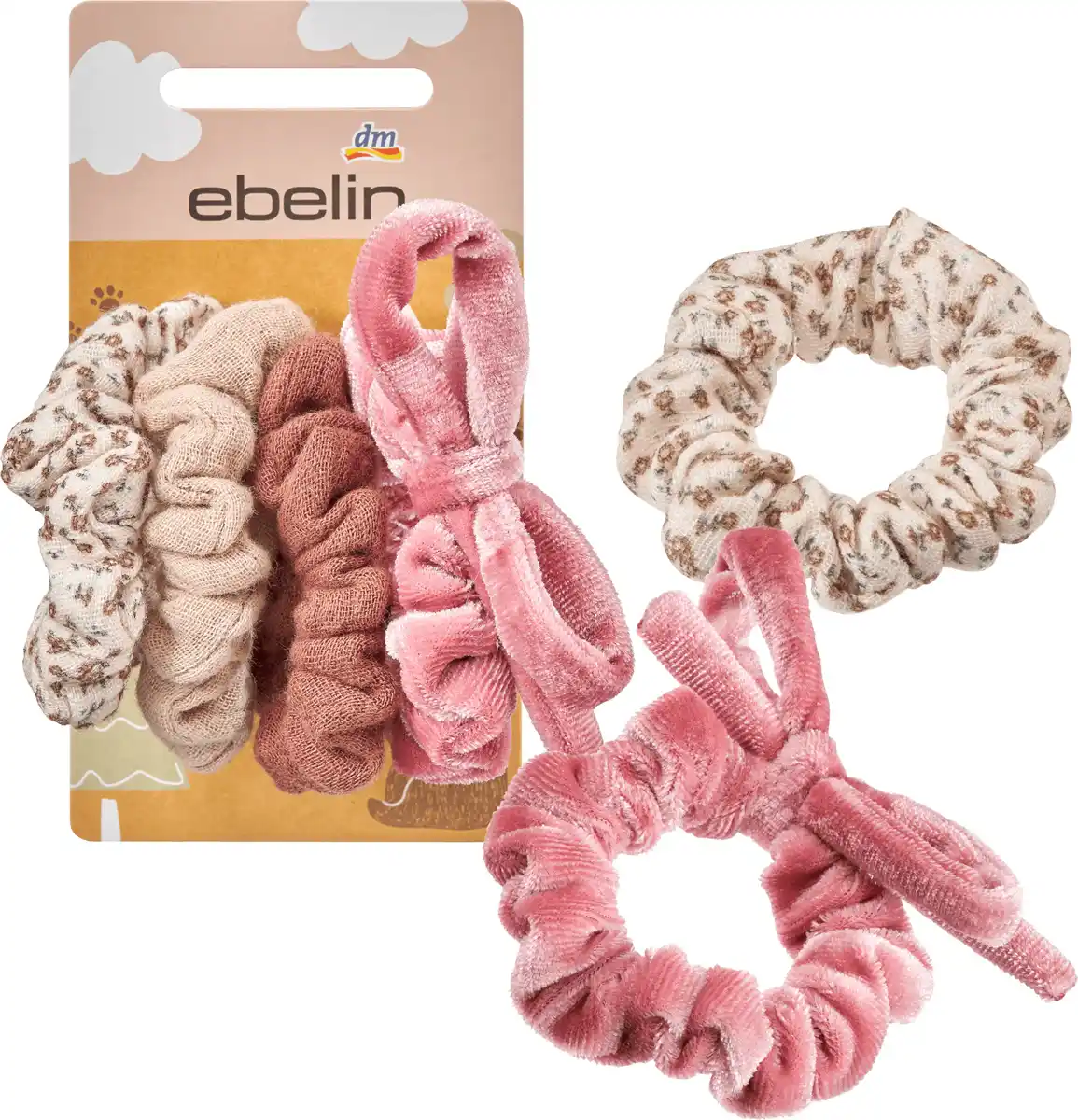 Bild 1 von ebelin Scrunchies mehrfarbig