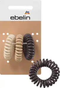 ebelin Haargummis Spirale Braun-Töne