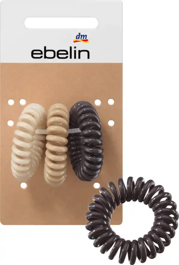 Bild 1 von ebelin Haargummis Spirale Braun-Töne