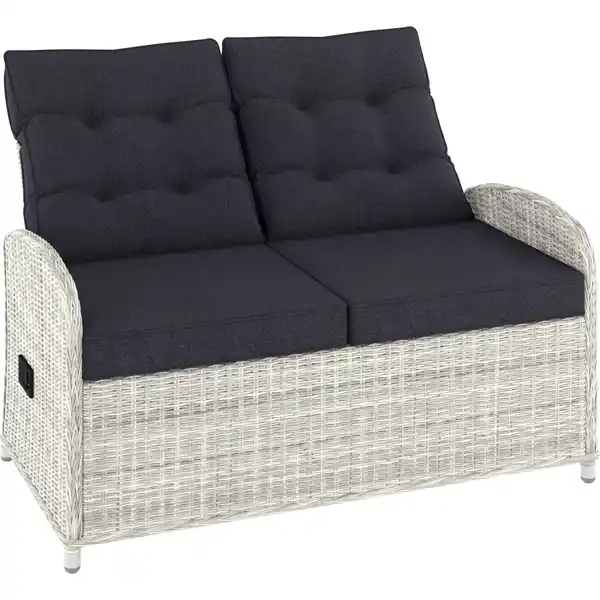 Bild 2 von Lounge-Set mit Esstisch Kalgan 6-teilig aus Wicker Eis-Grau