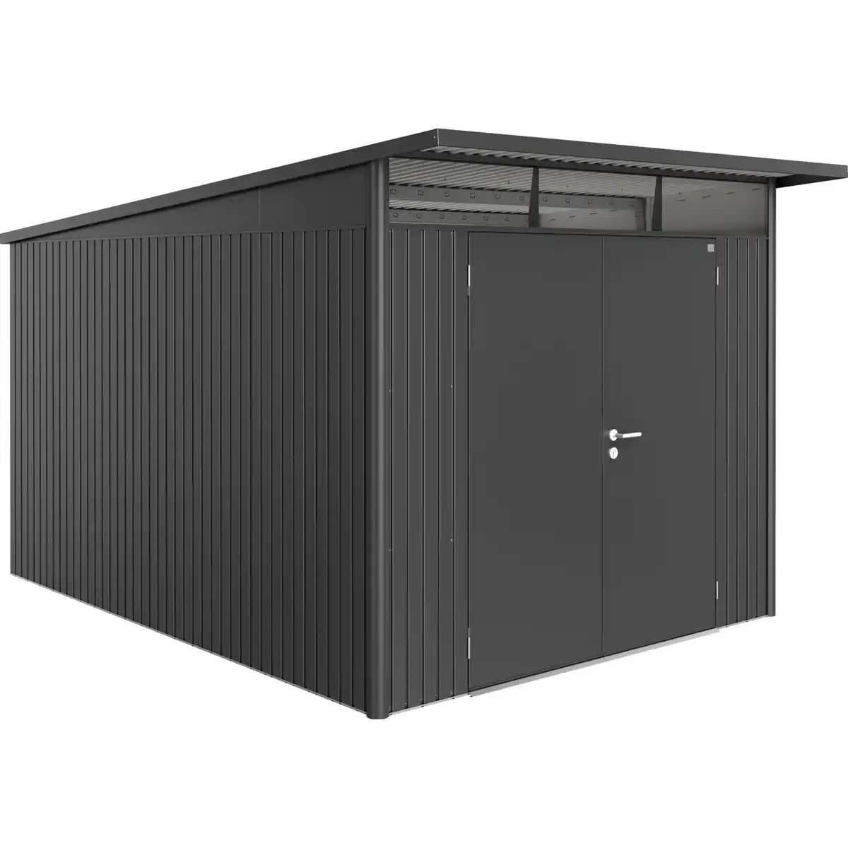 Bild 1 von Biohort Metall-Gerätehaus AvantGarde Gr. A8 dunkelgrau-metallic Doppeltür