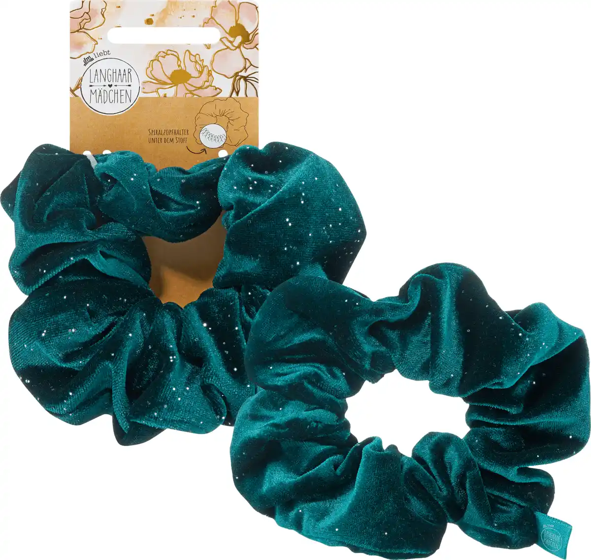 Bild 1 von Langhaarmädchen Scrunchie Glitzer