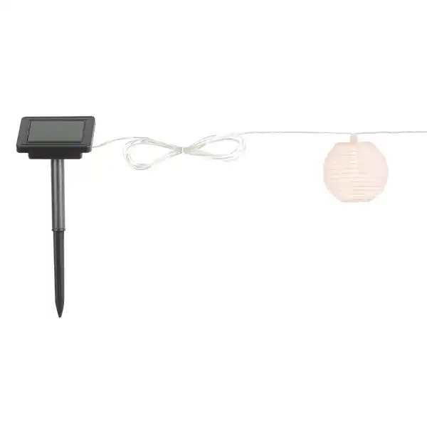 Bild 2 von Solar-Lichterkette Fombio Lampions Weiß 5 m