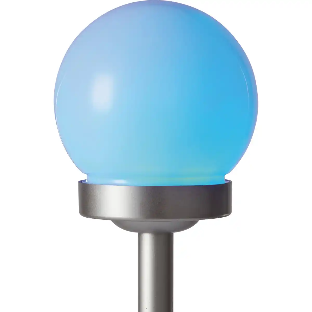 Bild 4 von Solar-Dekokugel mit Spieß Weiß-Silber