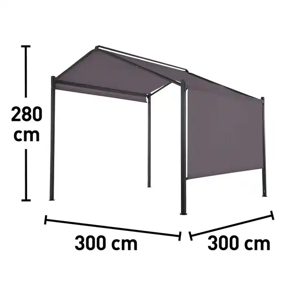 Bild 4 von Stahl-Pavillon Bacliff 3 m x 3 m x 2,8 m Anthrazit