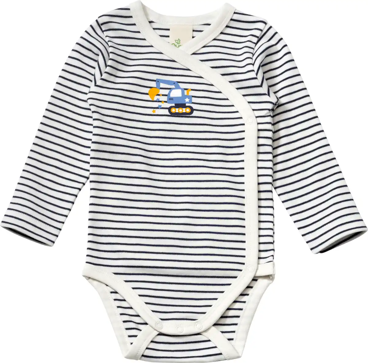 Bild 1 von ALANA Wickelbody mit Bagger-Applikation, blau, Gr. 50/56