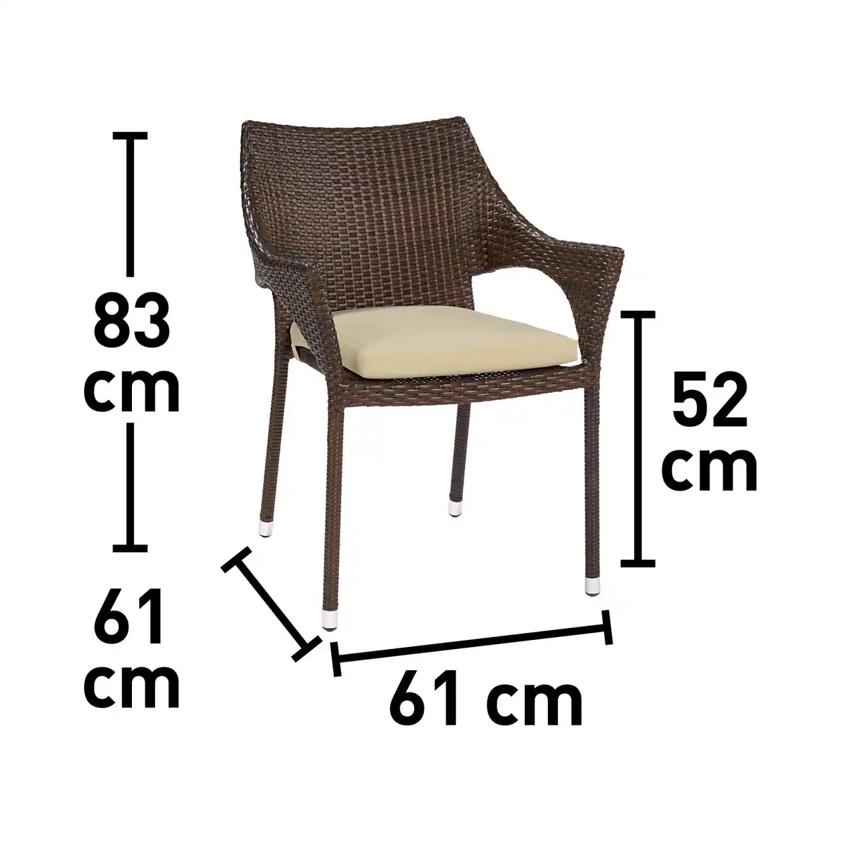 Bild 3 von Stapelstuhl Davenport Braun Polyrattan