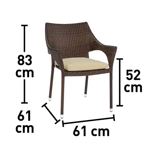 Bild 3 von Stapelstuhl Davenport Braun Polyrattan