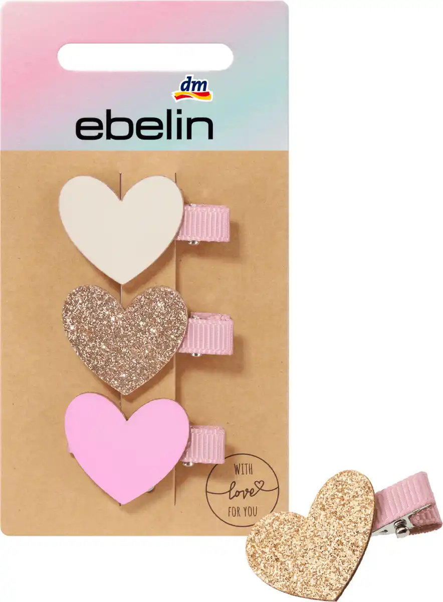 Bild 1 von ebelin Haarclips mit Herz Applikation