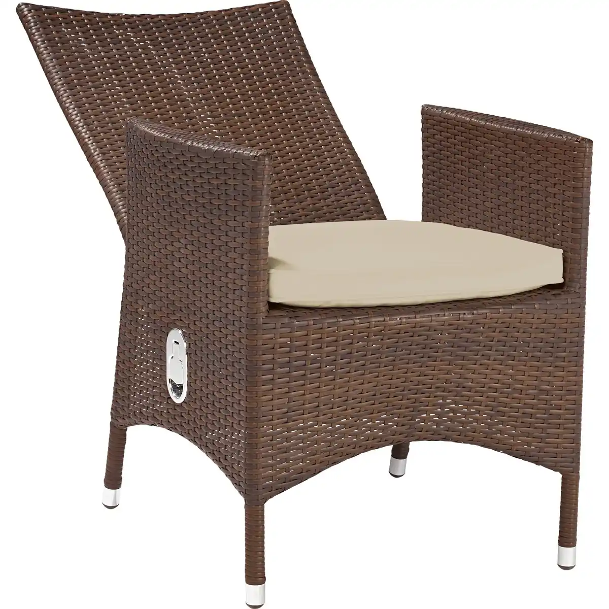 Bild 2 von Gartensessel Davenport II mit verstellbarer Rückenlehne aus Polyrattan Braun