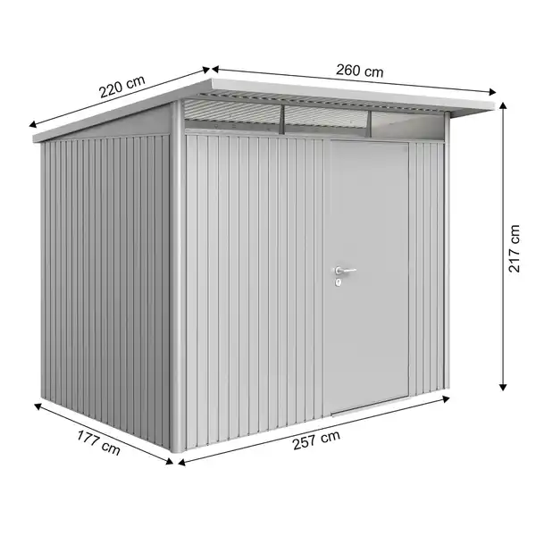 Bild 4 von Biohort Metall-Gerätehaus AvantGarde Gr. A5 quarzgrau-metallic Doppeltür