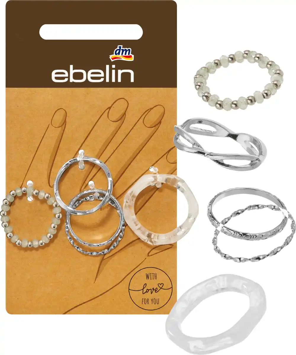 Bild 1 von ebelin Mehrfachringe Silber-Optik