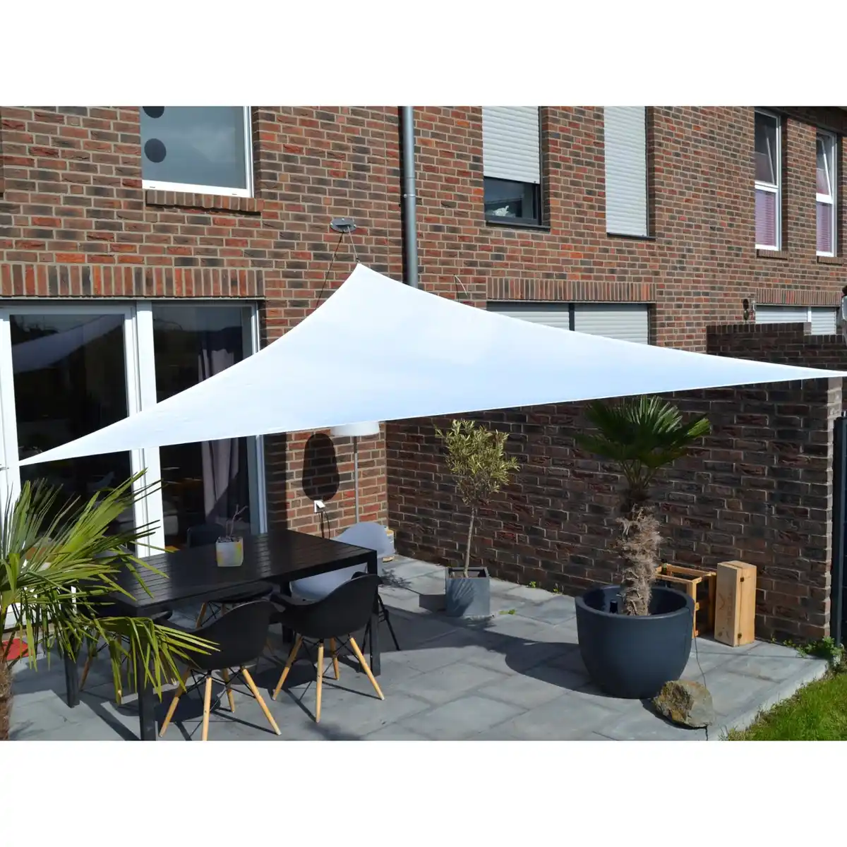 Bild 1 von Floracord Dreiecksonnensegel Hell Silbergrau 360 cm mit Regenschutz