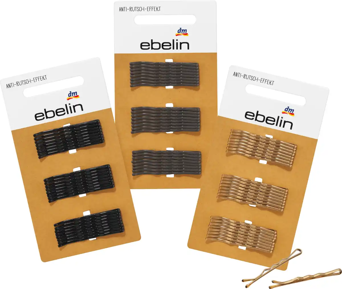 Bild 1 von ebelin Haarklemmen schwarz/braun/goldfarben