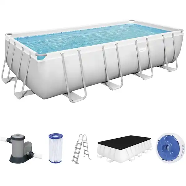 Bild 2 von Bestway Stahlrahmenpool-Set Power Steel Rechteckig 549 cm x 274 cm x 122 cm