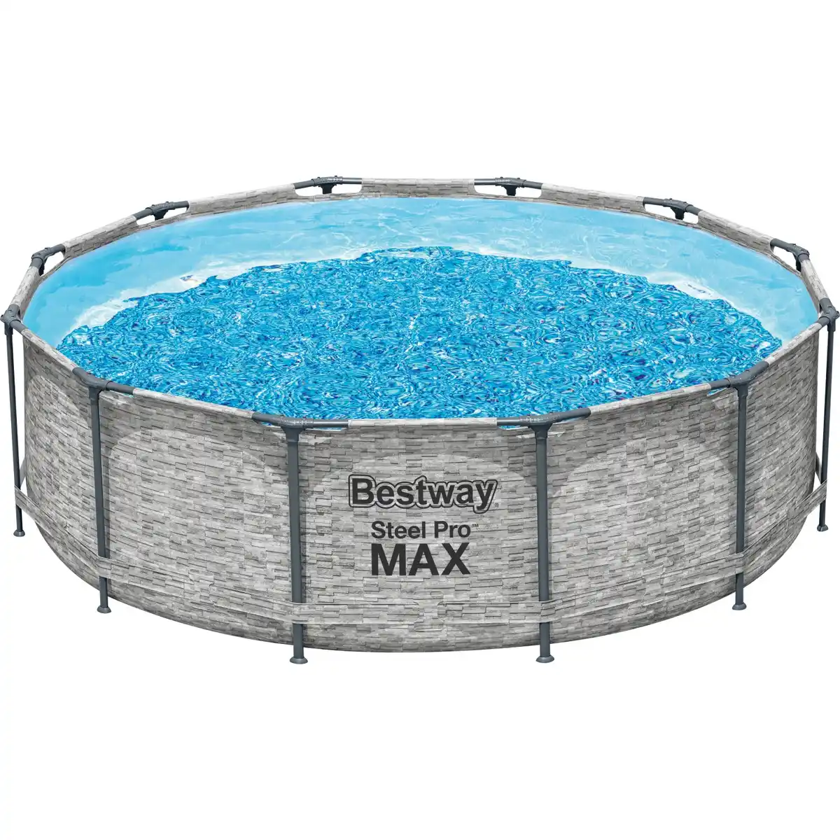 Bild 1 von Bestway Stahlrahmenpool-Set Steel Pro MAX Frame Ø 366 x 100 cm Rund Grau
