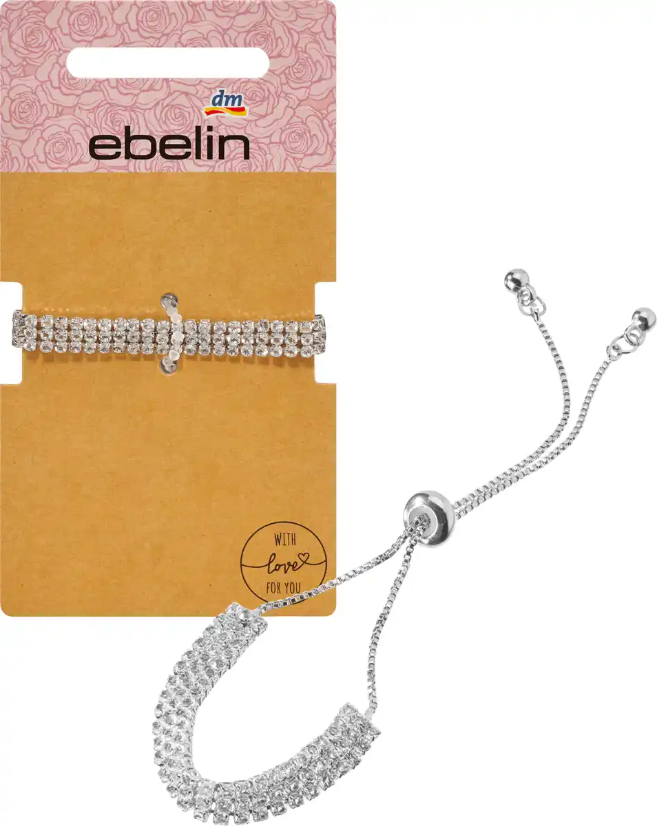 Bild 1 von ebelin Armband mit Strass, Silber-Optik