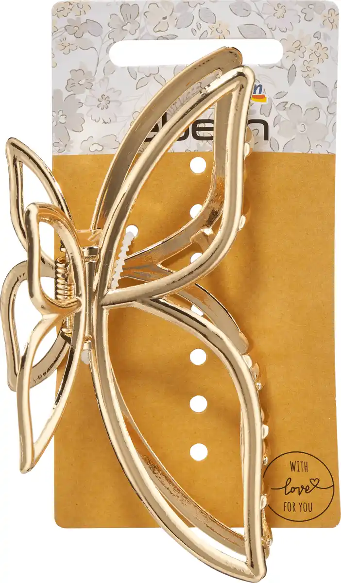 Bild 1 von ebelin Haarklammer Metall Gold-Optik Schmetterling