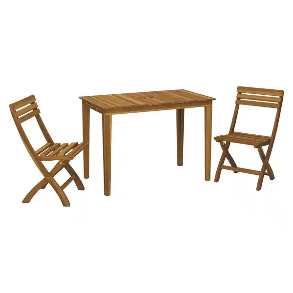 Bild 2 von Balkonmöbel-Set Grenora 3-teilig FSC Holz Natur