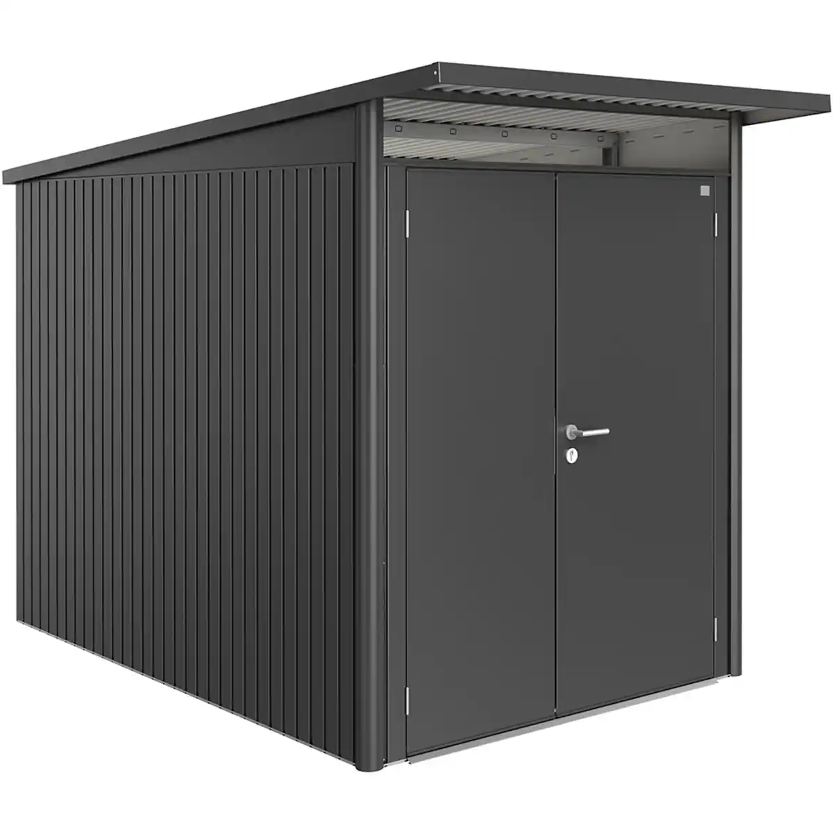 Bild 1 von Biohort Metall-Gerätehaus AvantGarde Gr. A3 dunkelgrau-metallic Doppeltür schmal