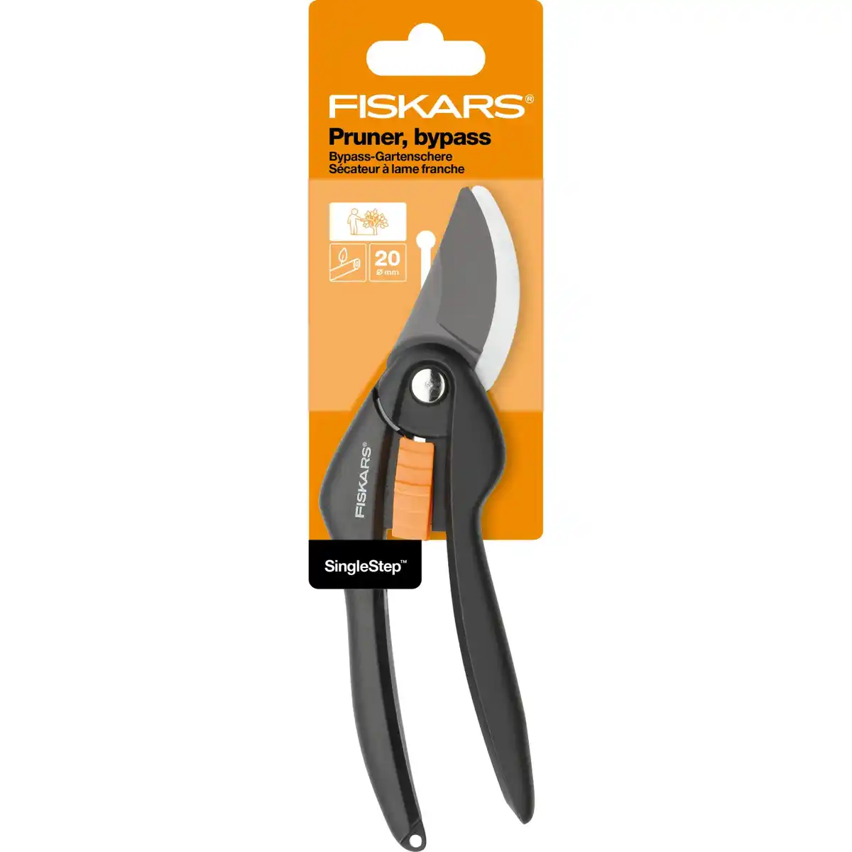 Bild 2 von Fiskars Bypass-Gartenschere SingleStep P26 20 cm