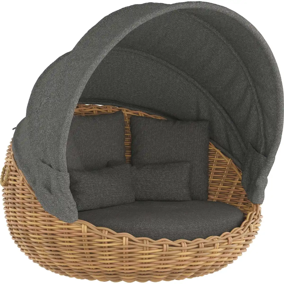Bild 1 von Daybed mit Dach Sonoita Wicker Braun