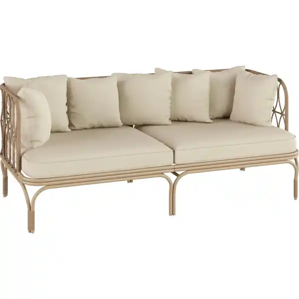 Bild 2 von 2-Sitzer Sofa Hockinson Wicker aus Stahl Natur