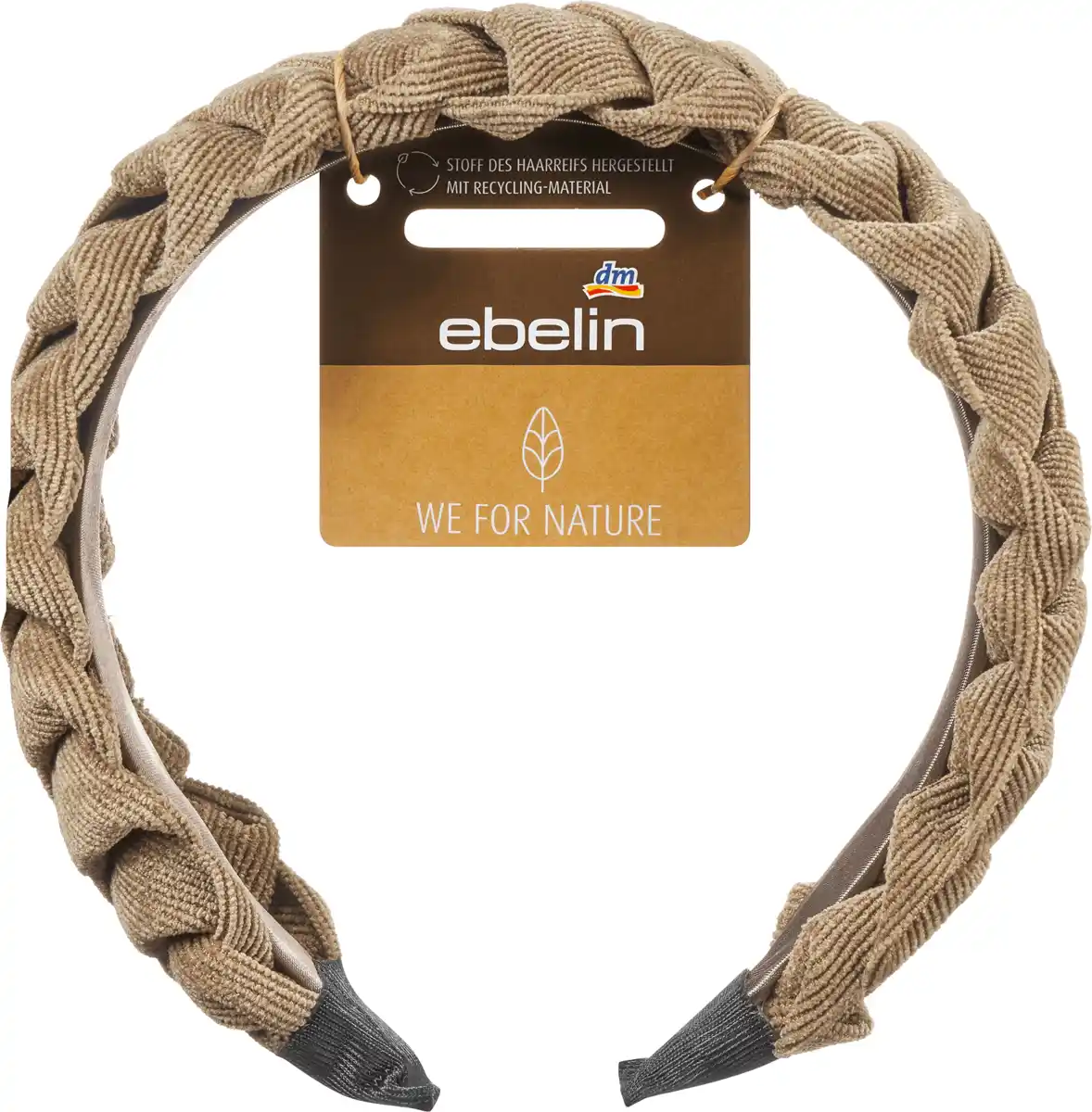 Bild 1 von ebelin Haarreif geflochten recycelt khaki