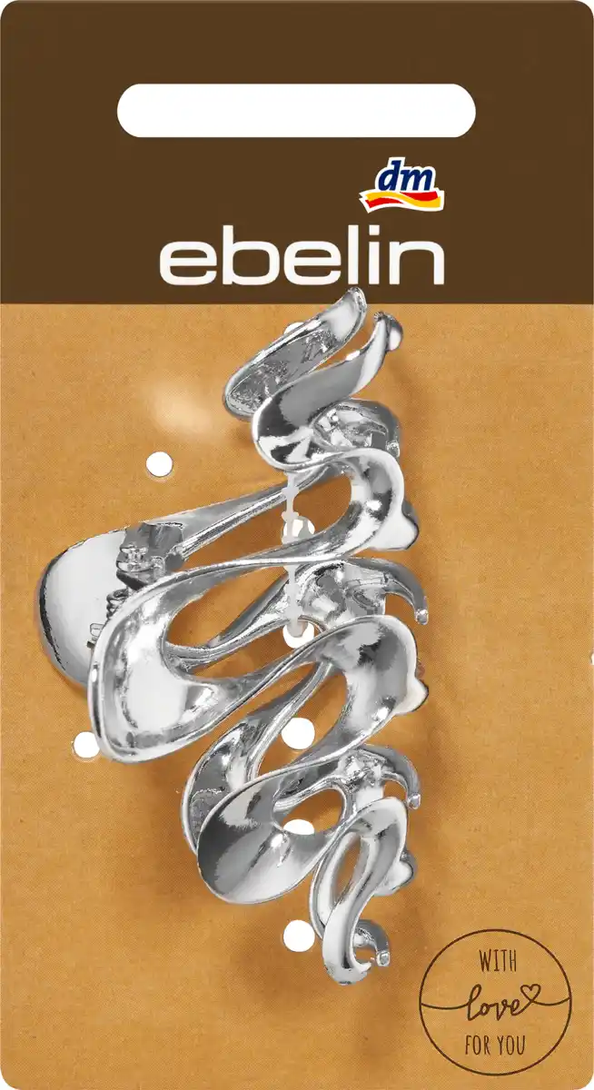 Bild 1 von ebelin Haarklammer Silber-Optik Wellenform