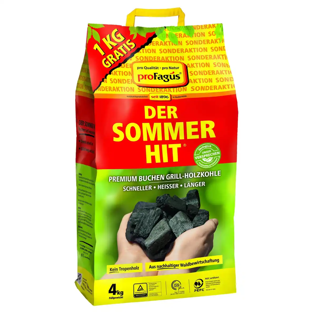 Bild 1 von Profagus Buchengrillholzkohle Der Sommer-Hit 4 kg