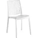 Bild 1 von Stapelstuhl London aus Kunststoff u. Fiberglass Twist Weiss 83 cm x 43 cm x 55cm