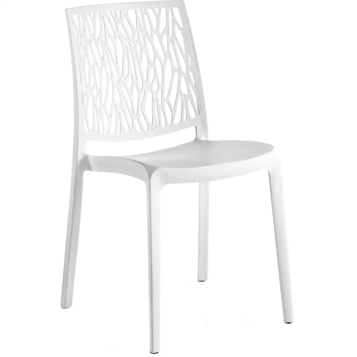 Bild 1 von Stapelstuhl London aus Kunststoff u. Fiberglass Twist Weiss 83 cm x 43 cm x 55cm