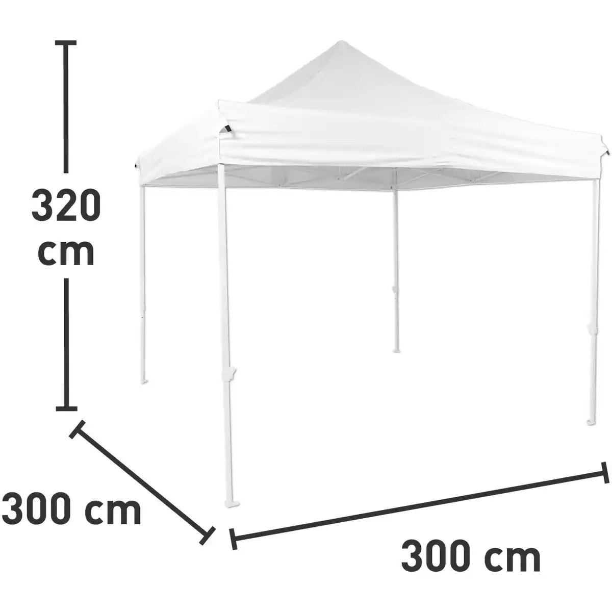 Bild 2 von Faltpavillon Manzanola Weiß 297 cm x 297 cm