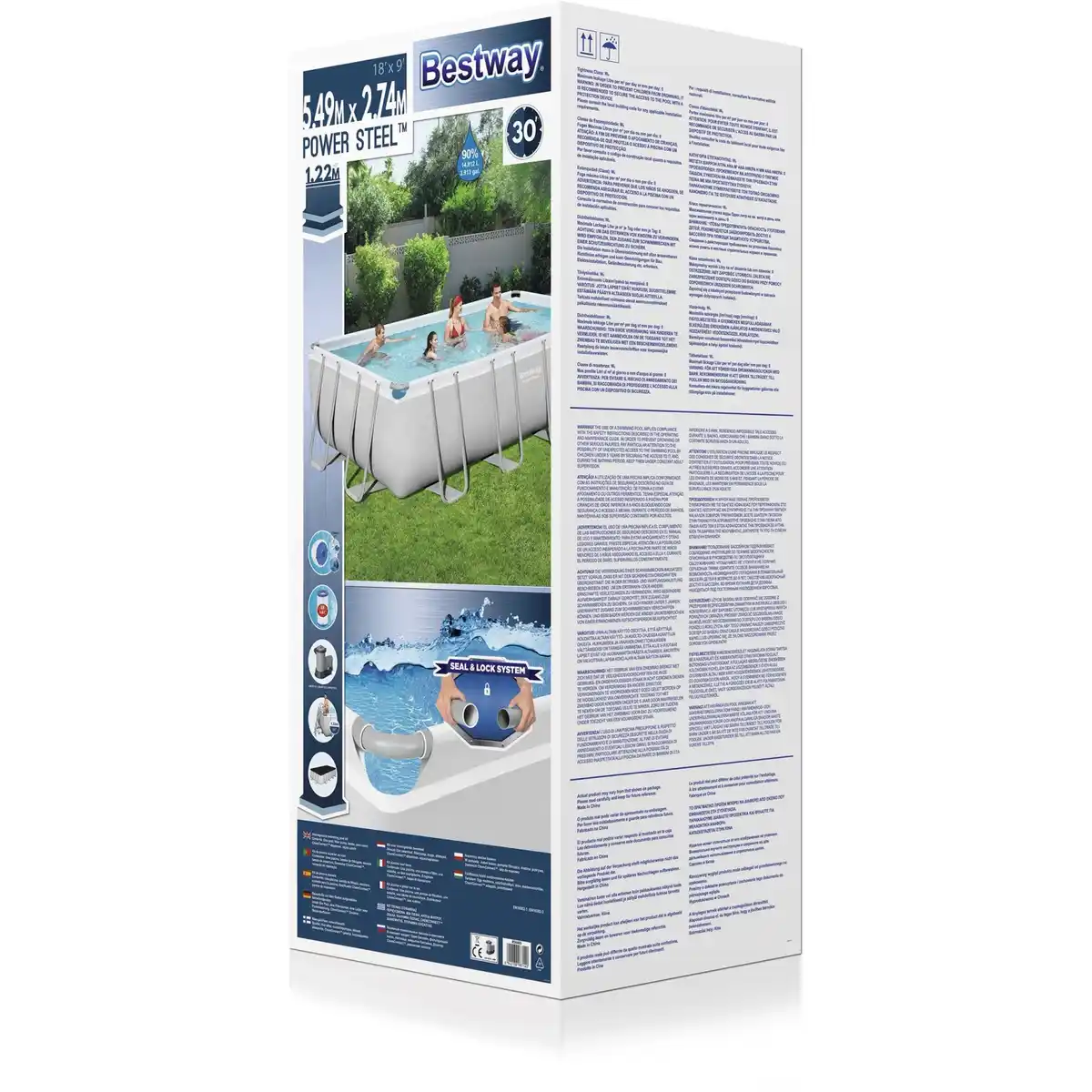 Bild 4 von Bestway Stahlrahmenpool-Set Power Steel Rechteckig 549 cm x 274 cm x 122 cm