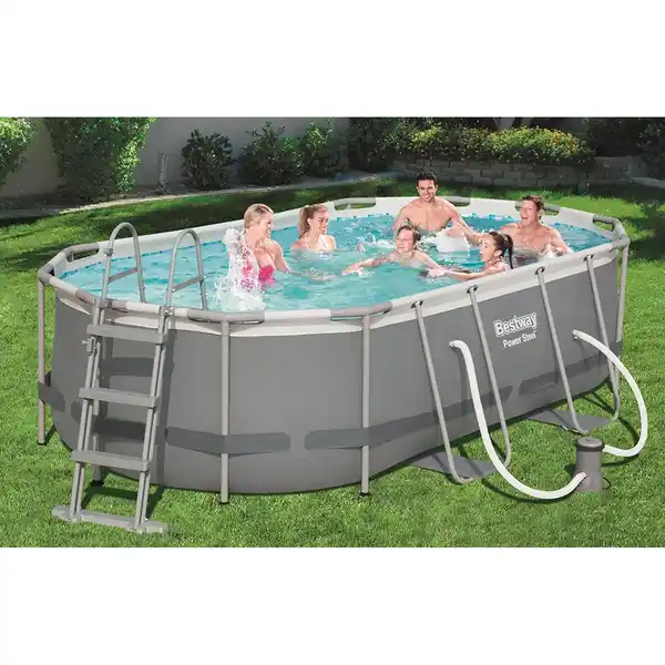 Bild 2 von Bestway Stahlrahmenpool-Set Power Steel 427 cm x 250 cm x 100 cm Oval