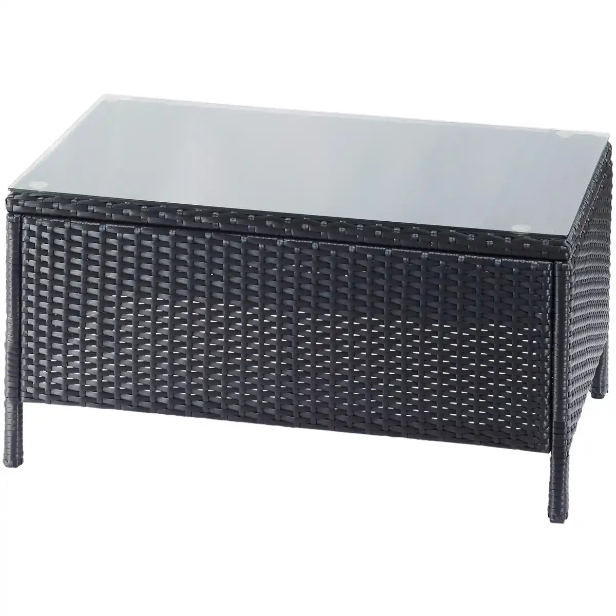 Bild 2 von Gartenmöbel-Set Canera 4-teilig Polyrattan Schwarz