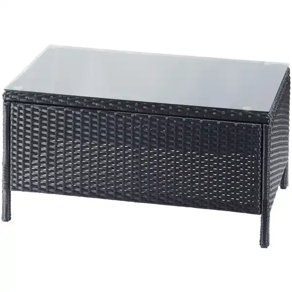 Bild 2 von Gartenmöbel-Set Canera 4-teilig Polyrattan Schwarz