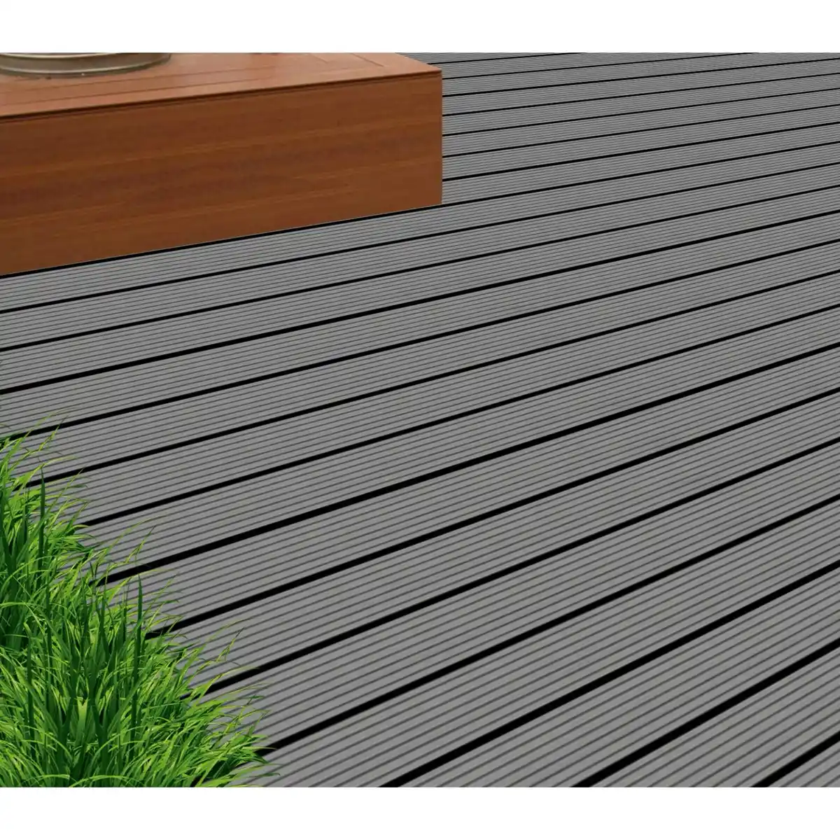 Bild 3 von Terrassendiele WPC Anthrazit 2,1 cm x 14,5 cm x 300 cm