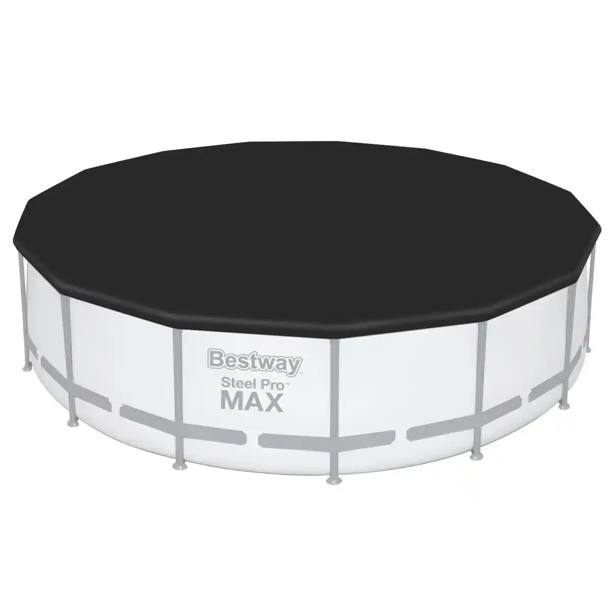 Bild 3 von Bestway Stahlrahmen-Pool Set Steel Pro Max Frame Ø 457 x 107 cm Rund Lichtgrau