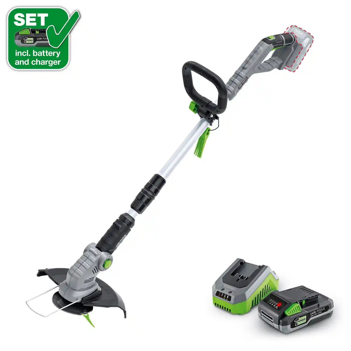 Bild 4 von LUX Akku-Rasentrimmer-Set 1 PowerSystem A-RT-20/26-24 inkl. 20V Akku & Ladegerät