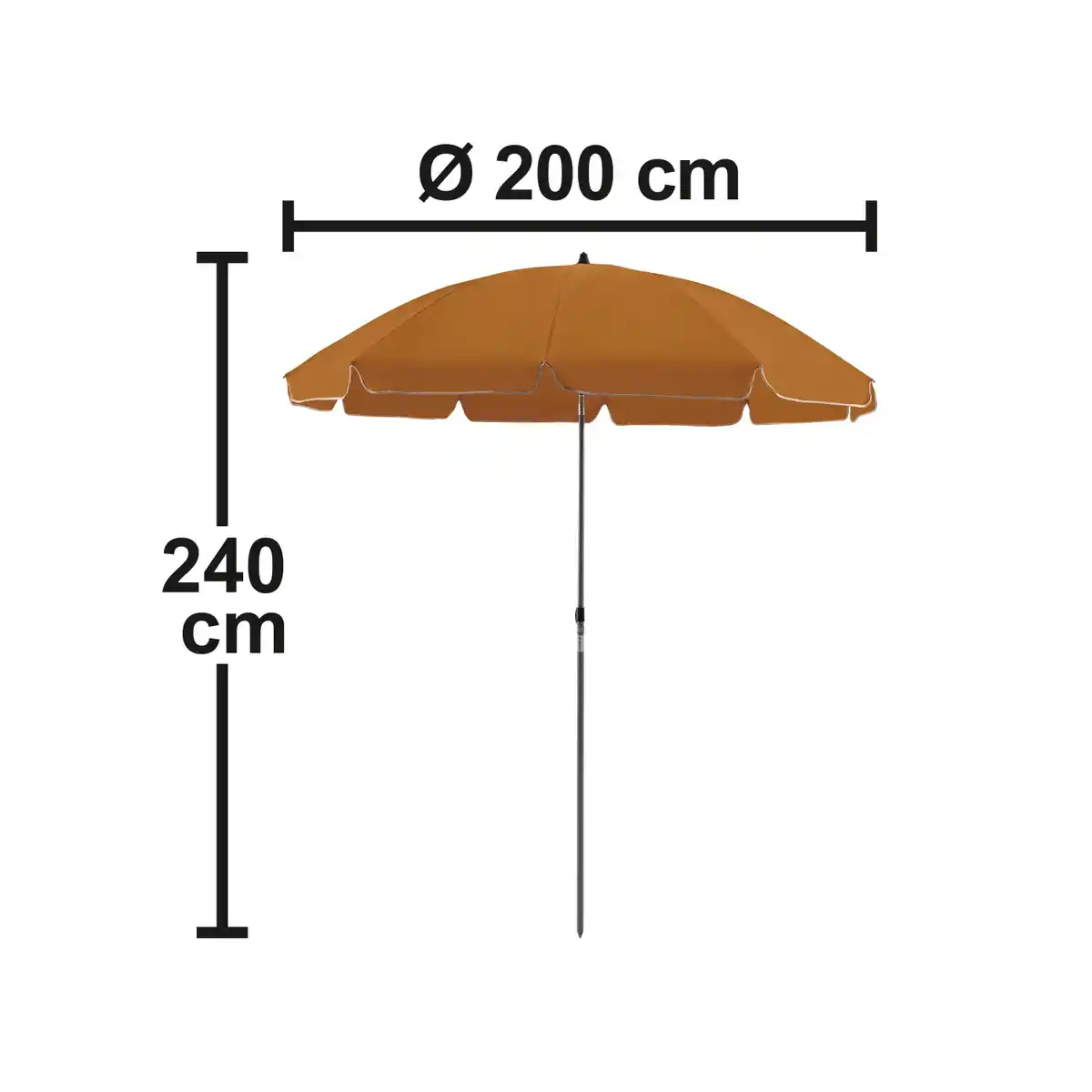 Bild 3 von Balkonschirm Ø 200 cm mit Push-Up Mechanik