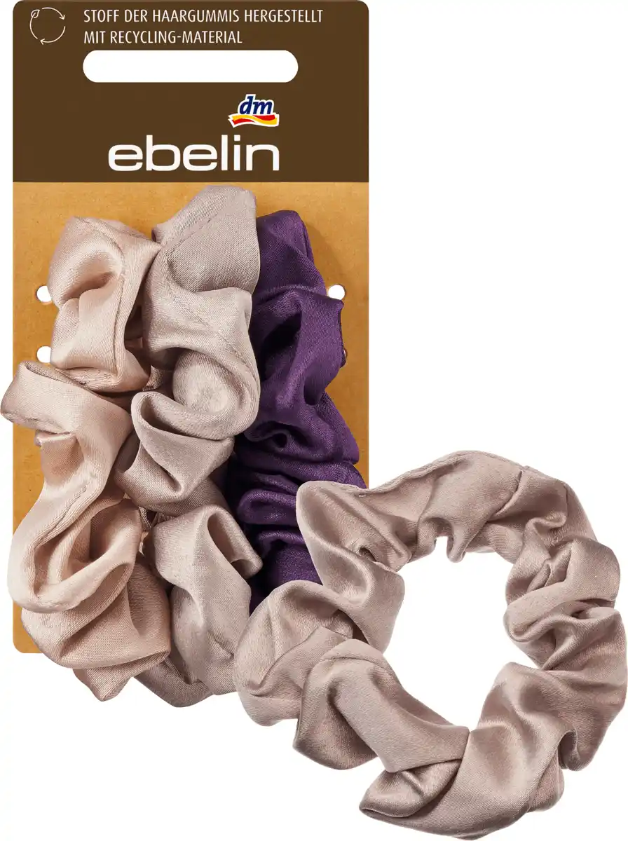 Bild 1 von ebelin Scrunchies recyceltes Polyester Satin-Optik