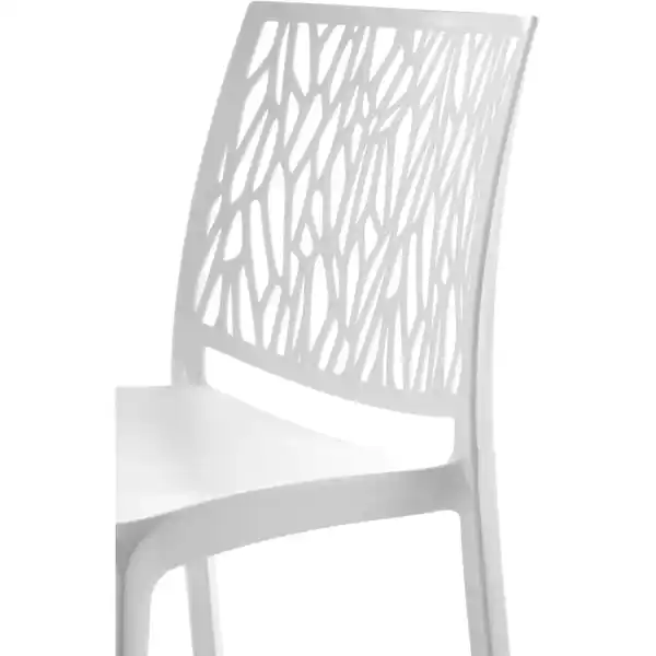 Bild 2 von Stapelstuhl London aus Kunststoff u. Fiberglass Twist Weiss 83 cm x 43 cm x 55cm