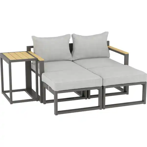 Bild 2 von Lounge-Set Carleton 5-teilig Aluminium-Gestell Anthrazit