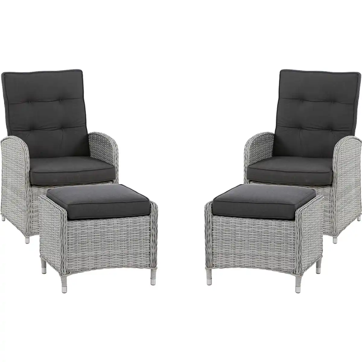 Bild 1 von Siena Garden Cordoba Lounge-Set 4-teilig Ice-Grey inkl. Kissen
