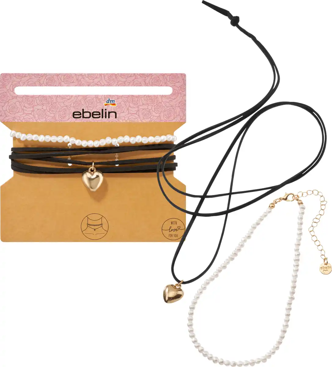 Bild 1 von ebelin Choker-Ketten Herz & Perlen
